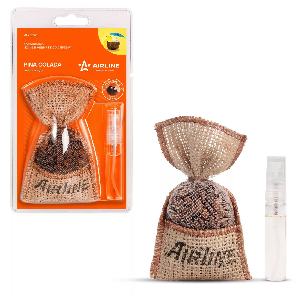 Ароматизатор "Кофе в мешочке со спреем" Пина колада - Артикул AFCO203 - Производитель Airline - Фото, Отзывы, Цены 