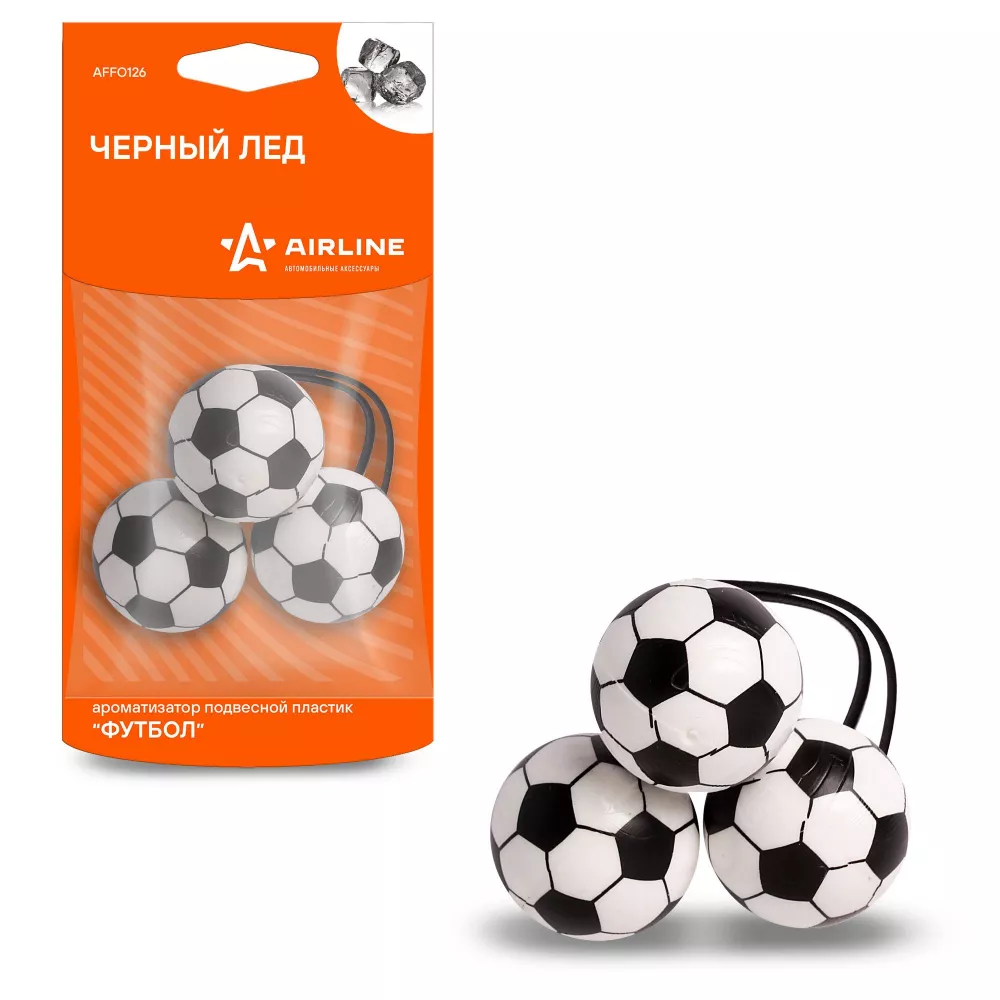 Ароматизатор подвесной "Футбол" Черный лед - Артикул AFFO126 - Производитель Airline - Фото, Отзывы, Цены 