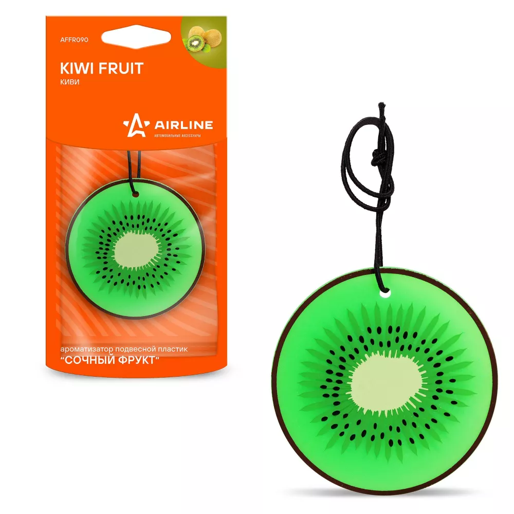 Ароматизатор подвесной пластик "Сочный фрукт" Киви - Артикул AFFR090 - Производитель Airline - Фото, Отзывы, Цены 
