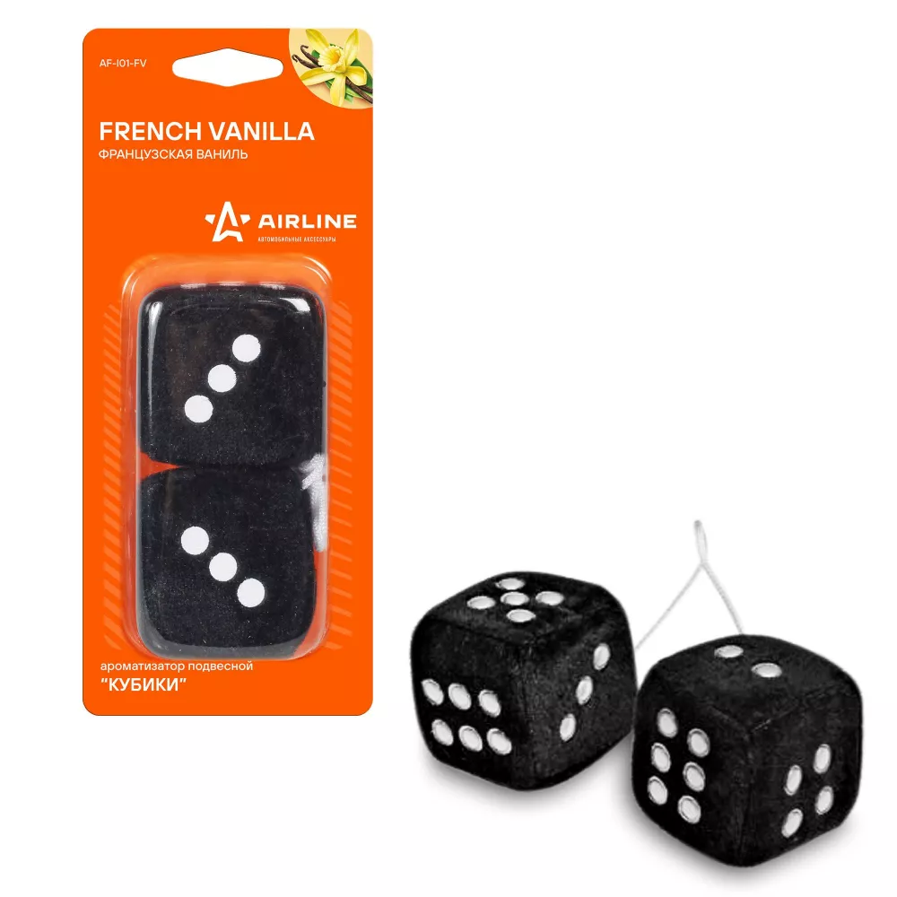 Ароматизатор подвесной "Кубики" Французская ваниль - Артикул AFI01FV - Производитель Airline - Фото, Отзывы, Цены 