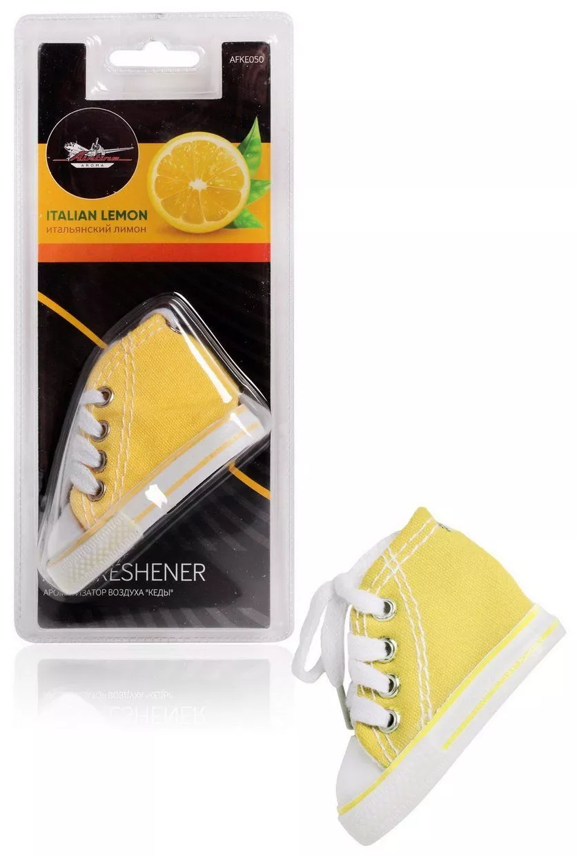 Ароматизатор подвесной "Кеды" итальянский лимон - Артикул AFKE050 - Производитель Airline - Фото, Отзывы, Цены 