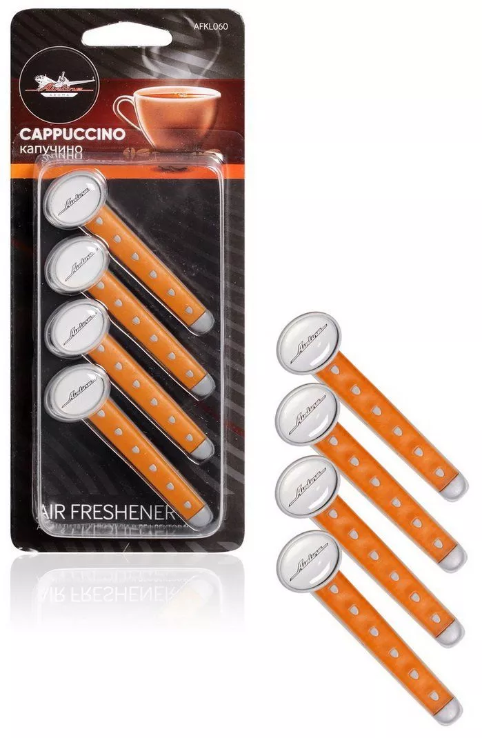 Ароматизатор в дефлектор "Клипса" капучино - Артикул AFKL060 - Производитель Airline - Фото, Отзывы, Цены 