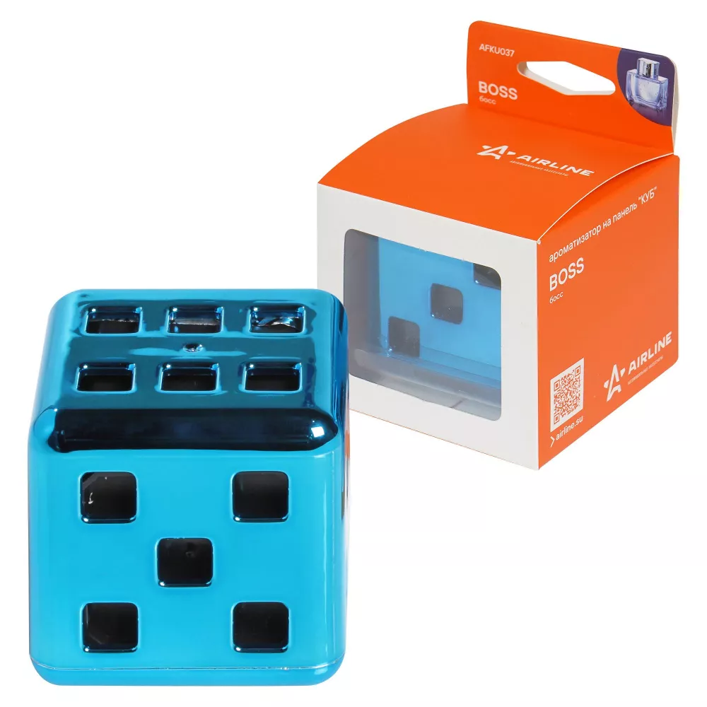 Ароматизатор на панель "Куб" Boss - Артикул AFKU037 - Производитель Airline - Фото, Отзывы, Цены 