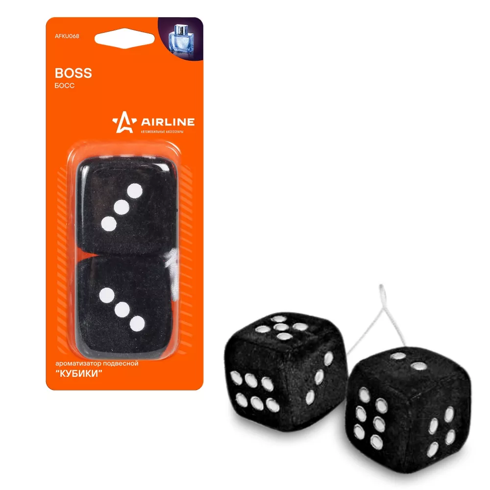 Ароматизатор подвесной "Кубики" Boss - Артикул AFKU068 - Производитель Airline - Фото, Отзывы, Цены 