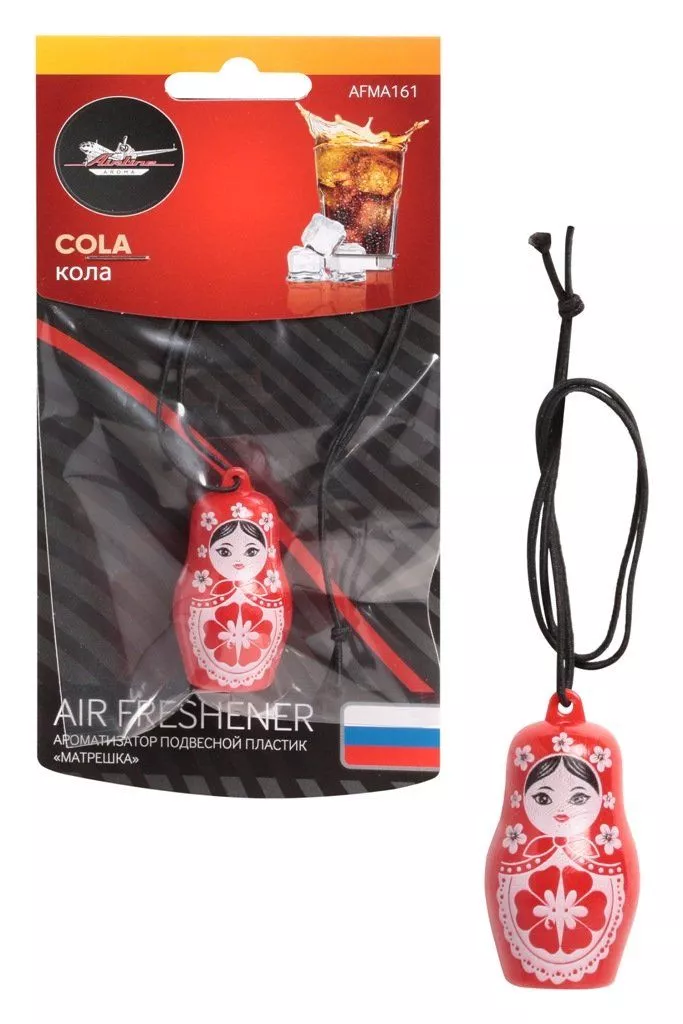 Ароматизатор подвесной пластик "Матрешка" кола - Артикул AFMA161 - Производитель Airline - Фото, Отзывы, Цены 