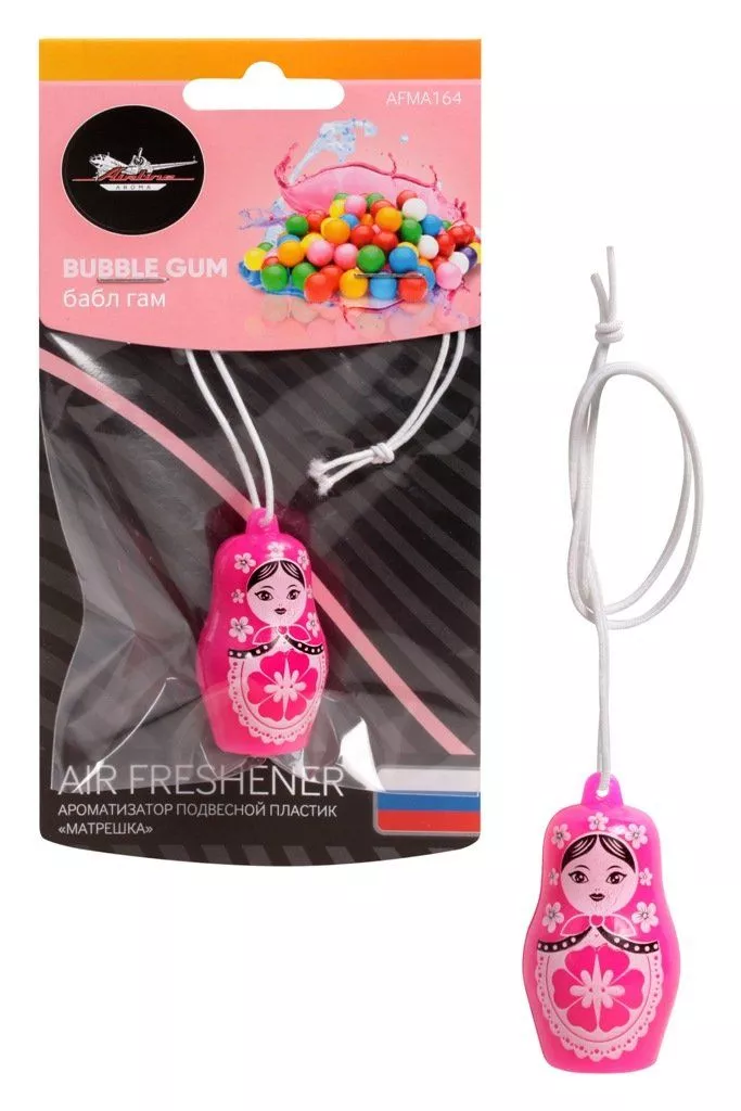 Ароматизатор подвесной пластик "Матрешка" бабл гам - Артикул AFMA164 - Производитель Airline - Фото, Отзывы, Цены 