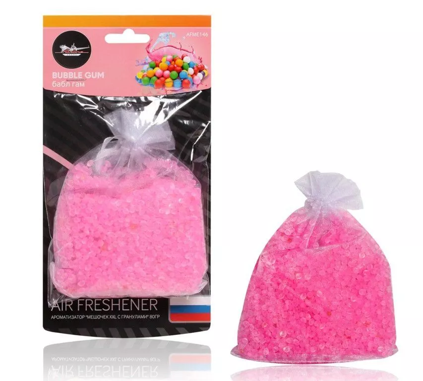 Ароматизатор "Мешочек XXL с гранулами" 80гр бабл гам - Артикул AFME146 - Производитель Airline - Фото, Отзывы, Цены 