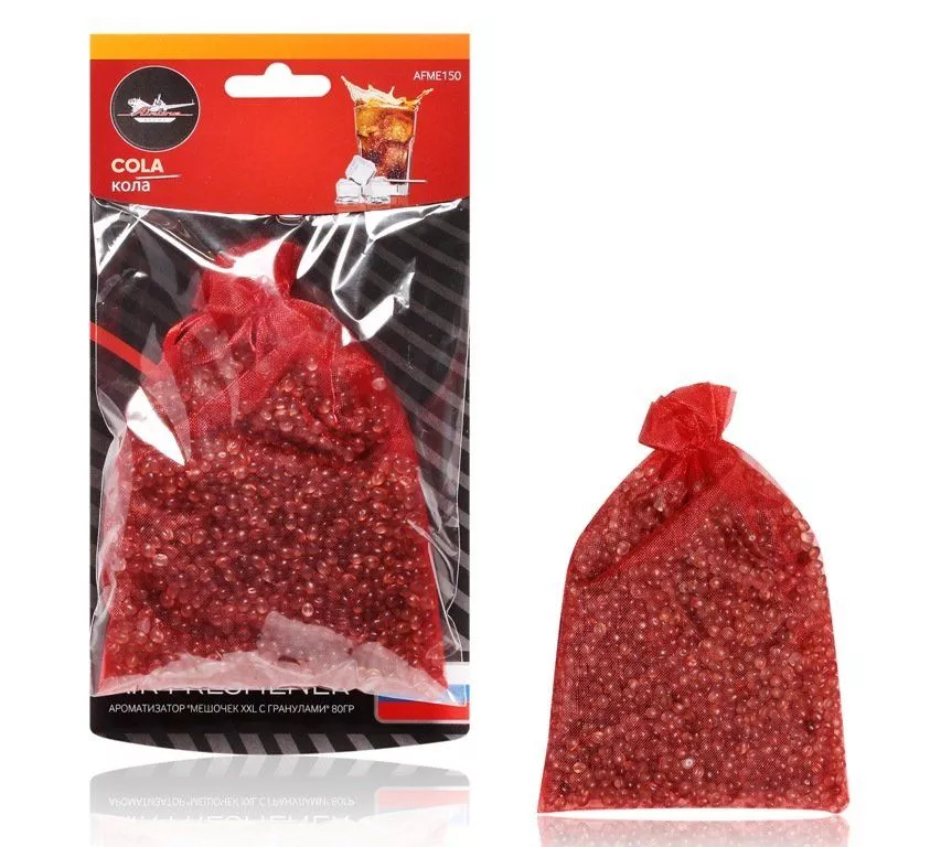 Ароматизатор "Мешочек XXL с гранулами" 80гр кола - Артикул AFME150 - Производитель Airline - Фото, Отзывы, Цены 