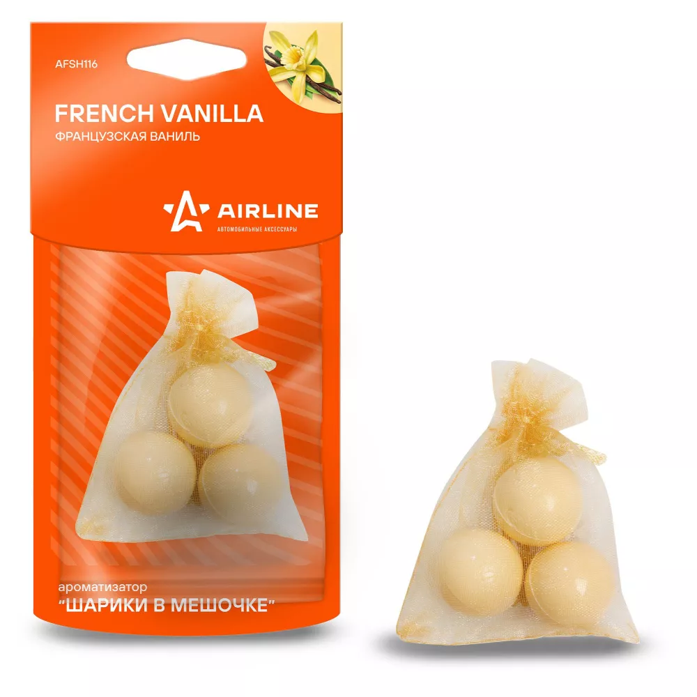 Ароматизатор "Шарики в мешочке" Французская ваниль - Артикул AFSH116 - Производитель Airline - Фото, Отзывы, Цены 