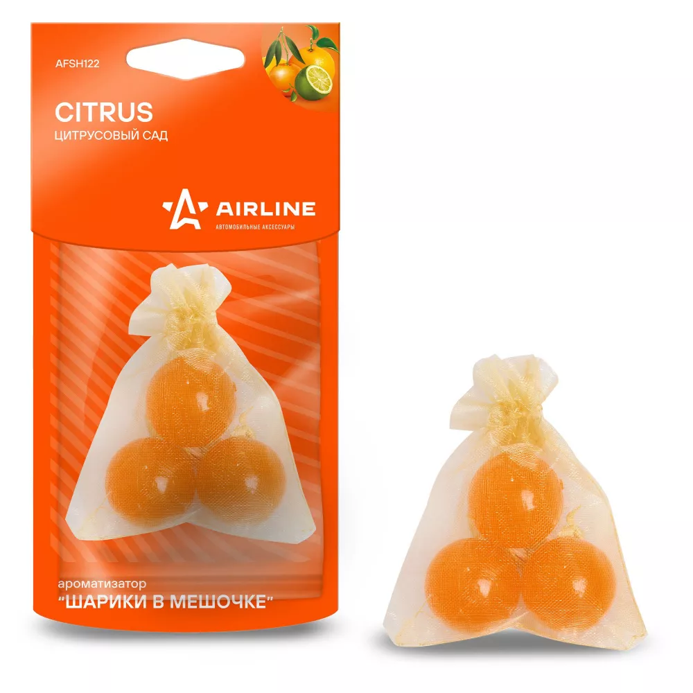 Ароматизатор "Шарики в мешочке" Цитрусовый сад - Артикул AFSH122 - Производитель Airline - Фото, Отзывы, Цены 