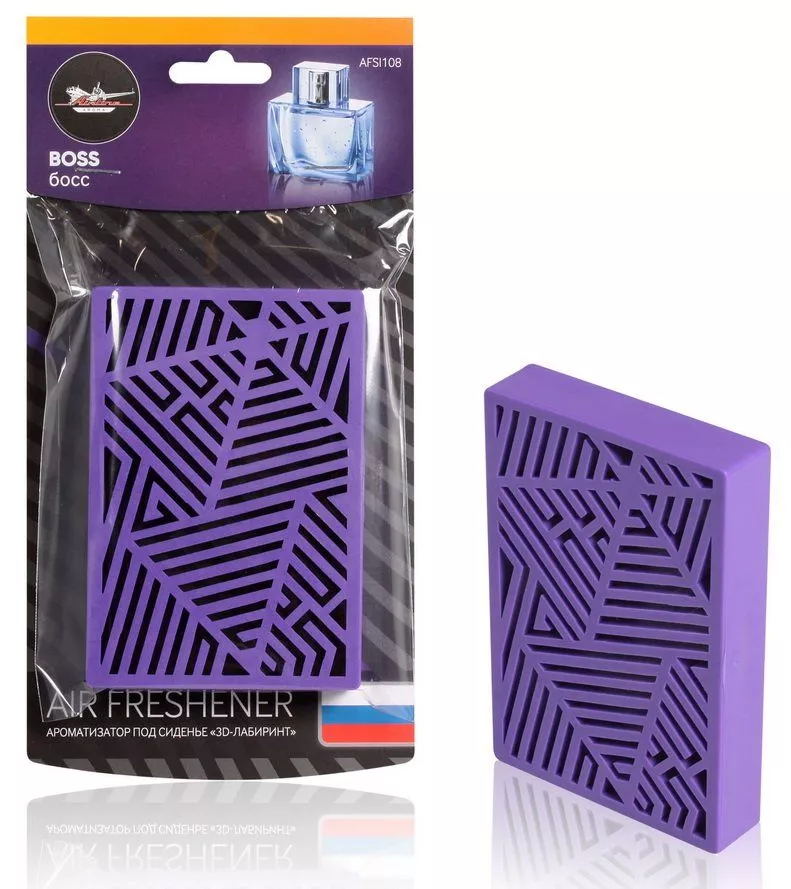 Ароматизатор под сиденье пластик "3D-лабиринт" boss - Артикул AFSI108 - Производитель Airline - Фото, Отзывы, Цены 