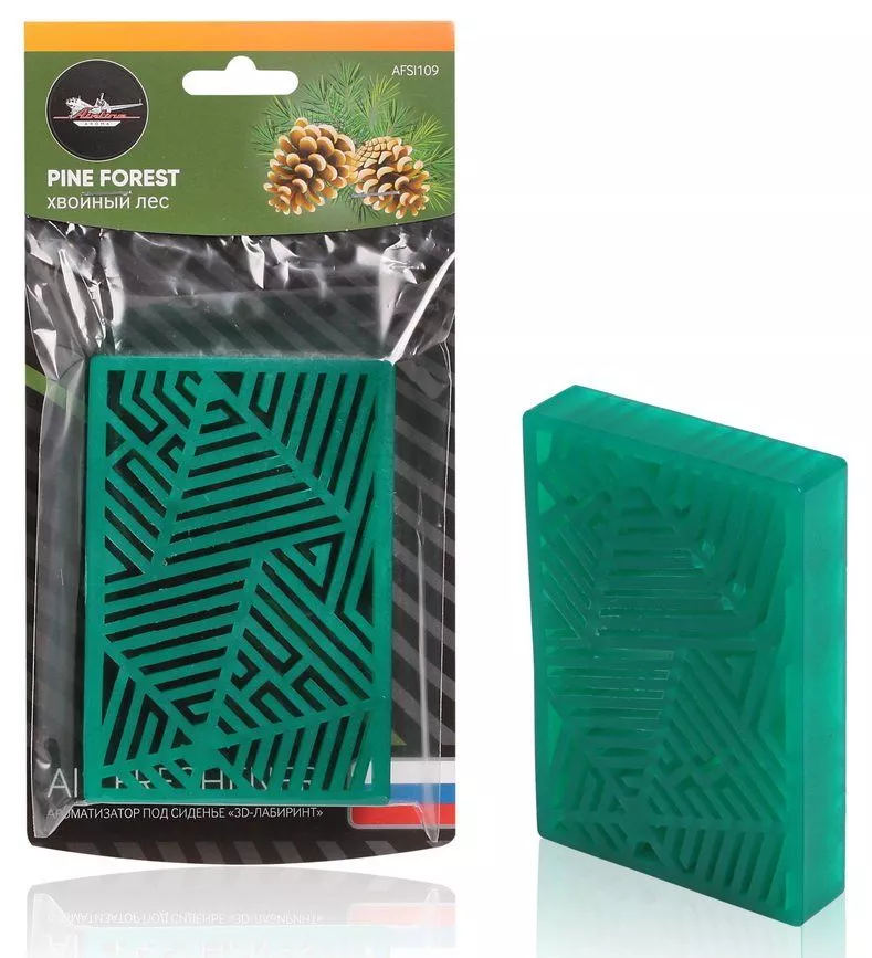 Ароматизатор под сиденье пластик "3D-лабиринт" хвойный лес - Артикул AFSI109 - Производитель Airline - Фото, Отзывы, Цены 