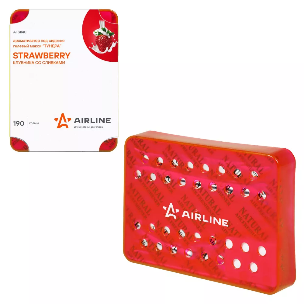 Ароматизатор под сиденье гелевый макси "Тундра" Клубника со сливками - Артикул AFSI140 - Производитель Airline - Фото, Отзывы, Цены 