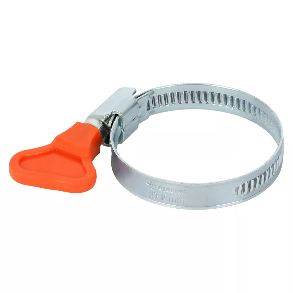 Хомут червячный 30-45/9мм с ключом, стандарт, W1(оцинк.) - Артикул AHCK013 - Производитель Airline - Фото, Отзывы, Цены 