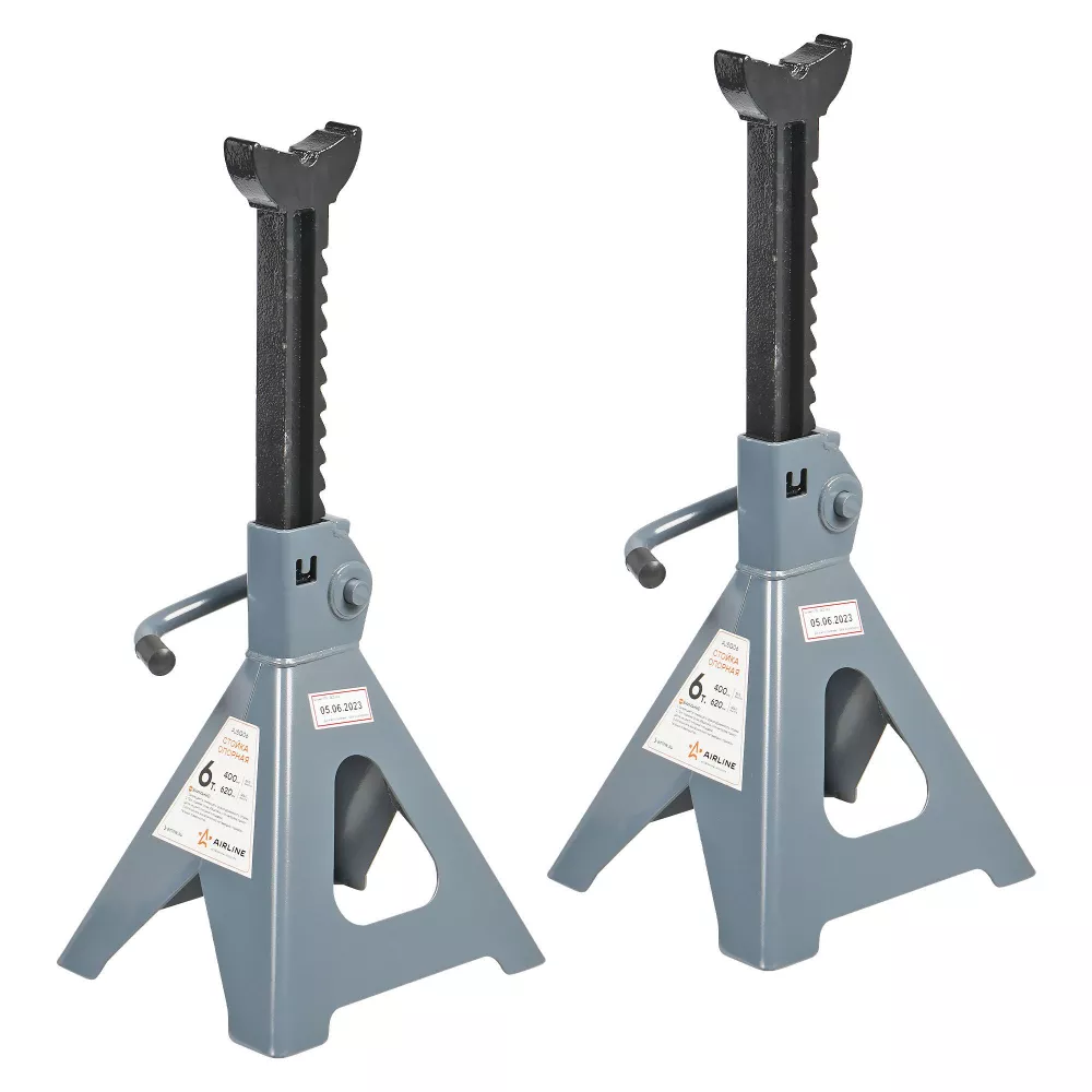 Стойка опорная 6т 400-620мм, зубчатый механизм, 2 шт. - Артикул AJSG06 - Производитель Airline - Фото, Отзывы, Цены 