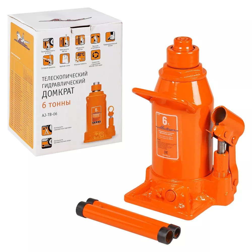 Домкрат телескопич. 6т 230-480мм, сумка - Артикул AJTB06 - Производитель Airline - Фото, Отзывы, Цены 