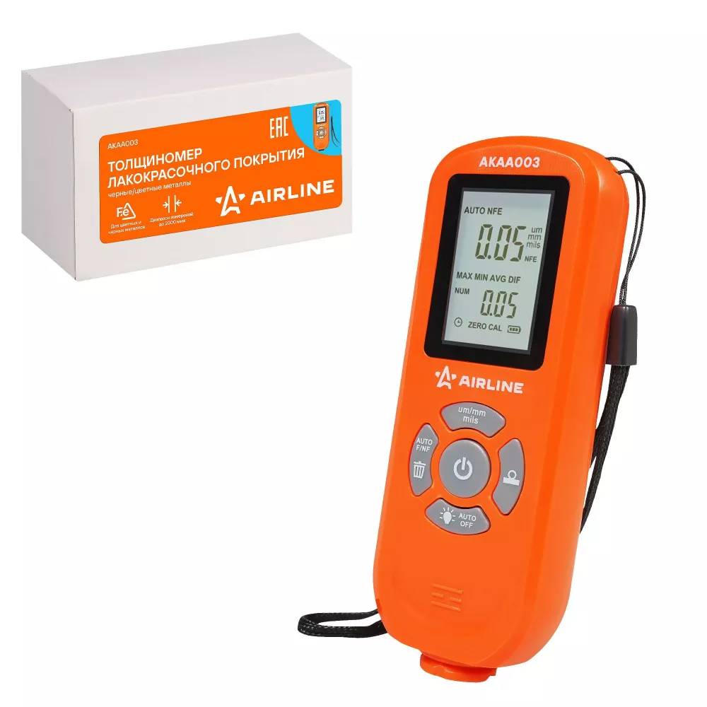 Толщиномер лакокрасочного покрытия, черные/цветные металлы - Артикул AKAA003 - Производитель Airline - Фото, Отзывы, Цены 