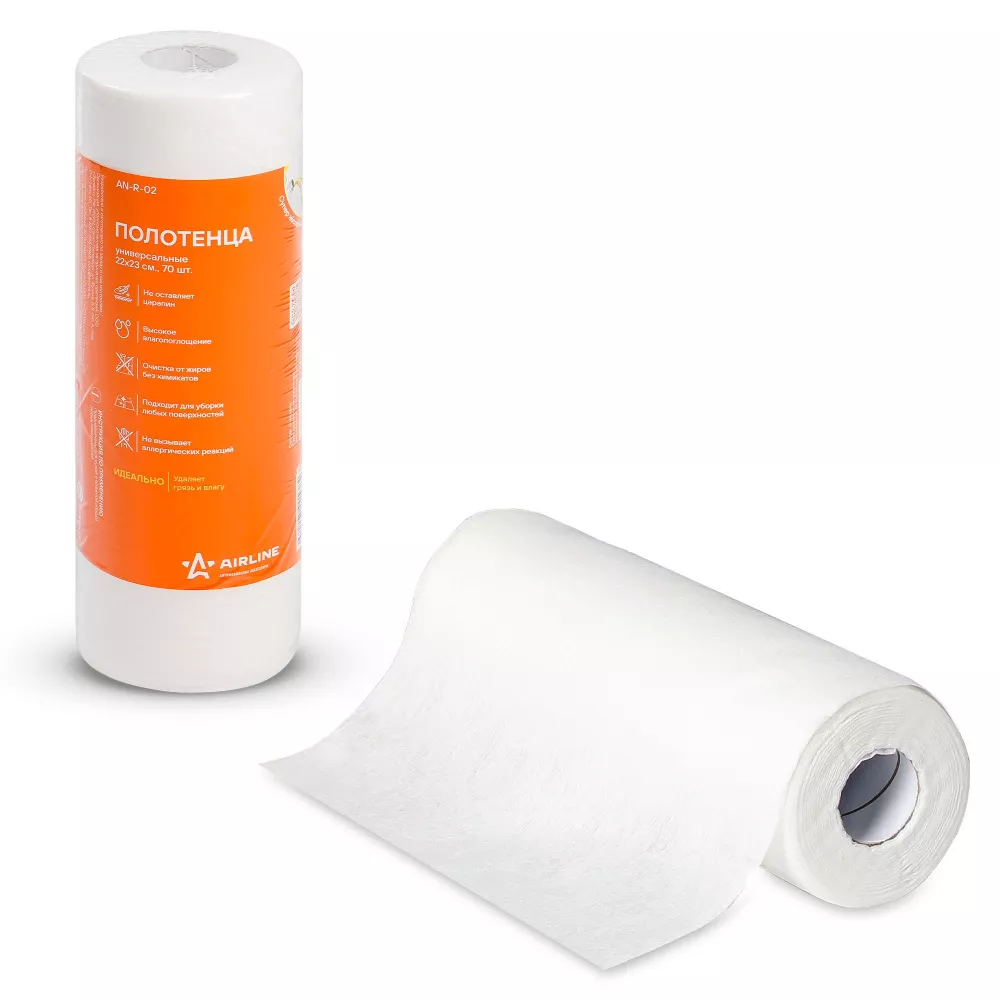 Полотенце универсальное (70 шт., 22х23 см) - Артикул ANR02 - Производитель Airline - Фото, Отзывы, Цены 
