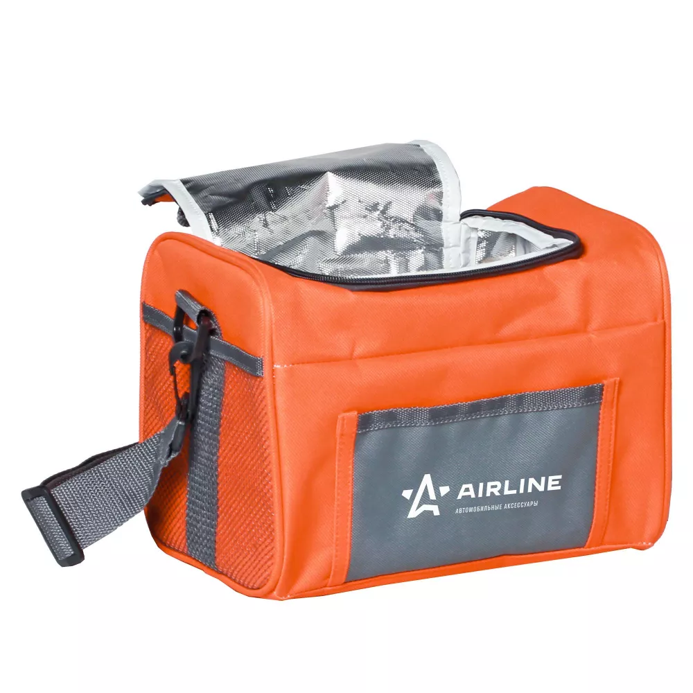 Сумка-холодильник (термосумка) 6л, 24*18*17см, цвет оранжевый/серый - Артикул AOCB01 - Производитель Airline - Фото, Отзывы, Цены 