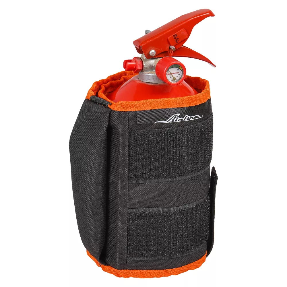 Чехол-фиксатор для огнетушителя (ОП-1-ОП-5), автомобильный, полиэстер, черн./оранж.() - Артикул AOHE25 - Производитель Airline - Фото, Отзывы, Цены 