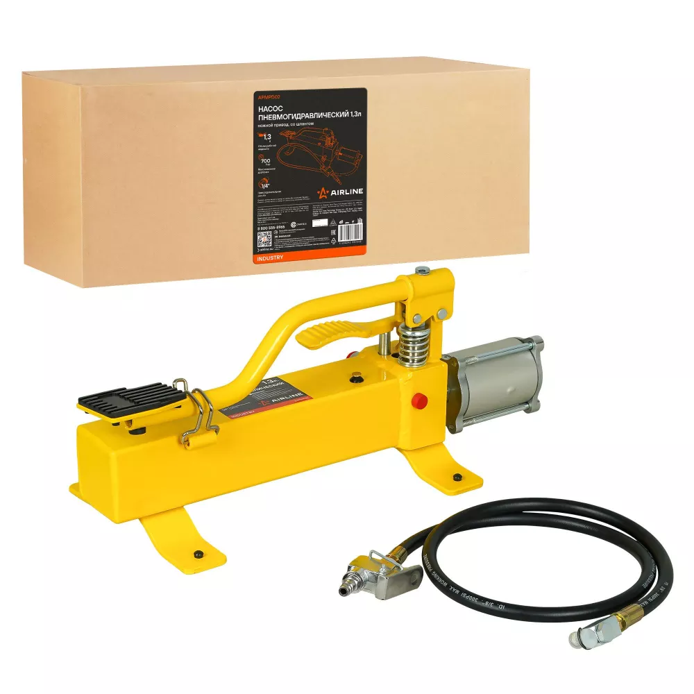 Насос пневмогидравлический 1.3л, ножной привод, шланг - Артикул APMPD02 - Производитель Airline - Фото, Отзывы, Цены 