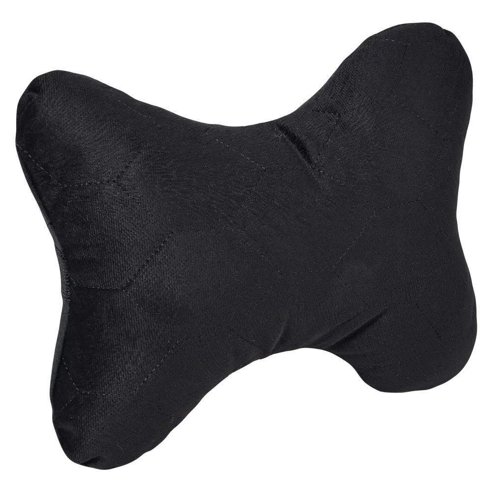 Подушка-косточка на подгол."Алькантара", ткань, 1 шт., черная - Артикул ASPB01 - Производитель Airline - Фото, Отзывы, Цены 