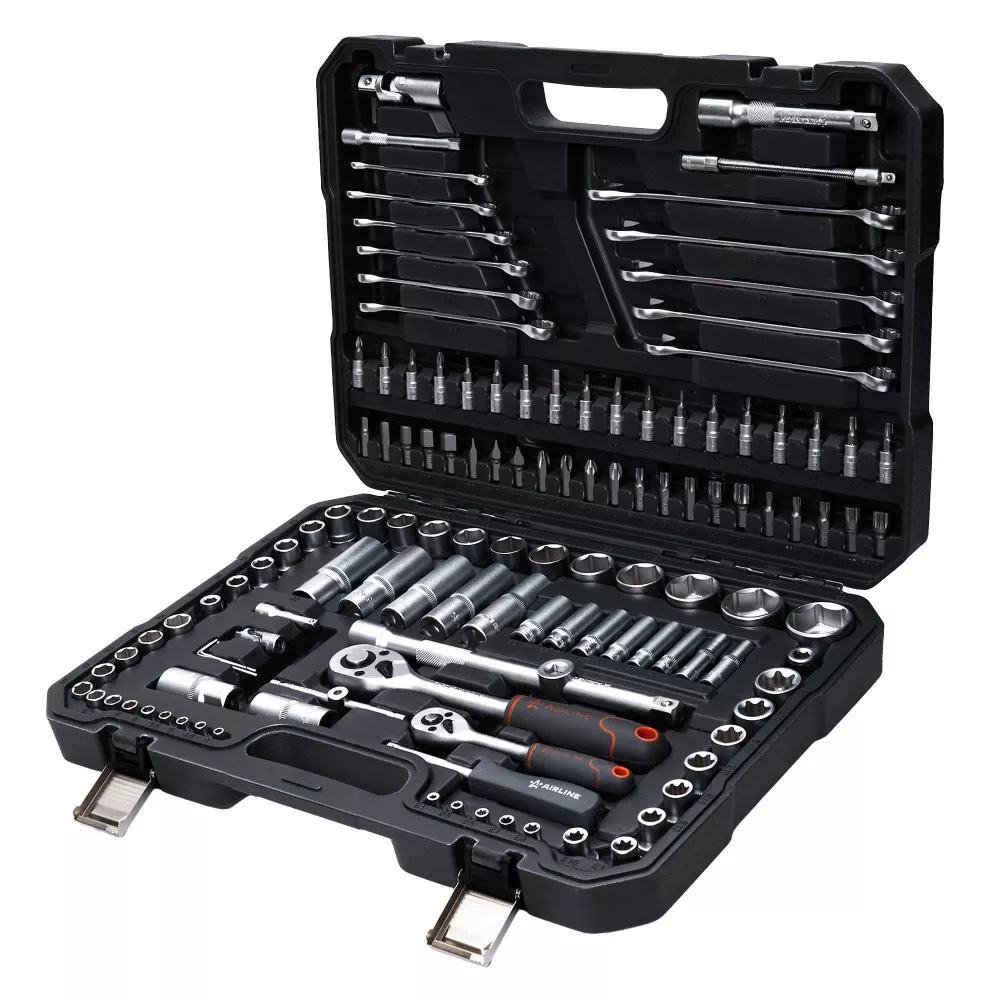 Набор инструментов универсальный 125пр. (головки 1/2, 1/4) кейс - Артикул AT12540 - Производитель Airline - Фото, Отзывы, Цены 