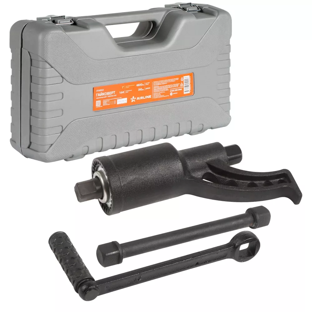 Гайковерт механич. 1 4800Нм 1:64 310мм пласт. кейс - Артикул ATAB103 - Производитель Airline - Фото, Отзывы, Цены 