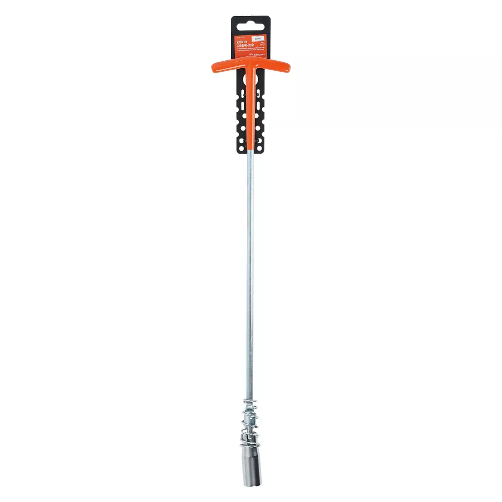 Ключ свечной Т-образный карданный 16мм, 500мм с пружиной, резиновый фиксатор - Артикул ATAC029 - Производитель Airline - Фото, Отзывы, Цены 