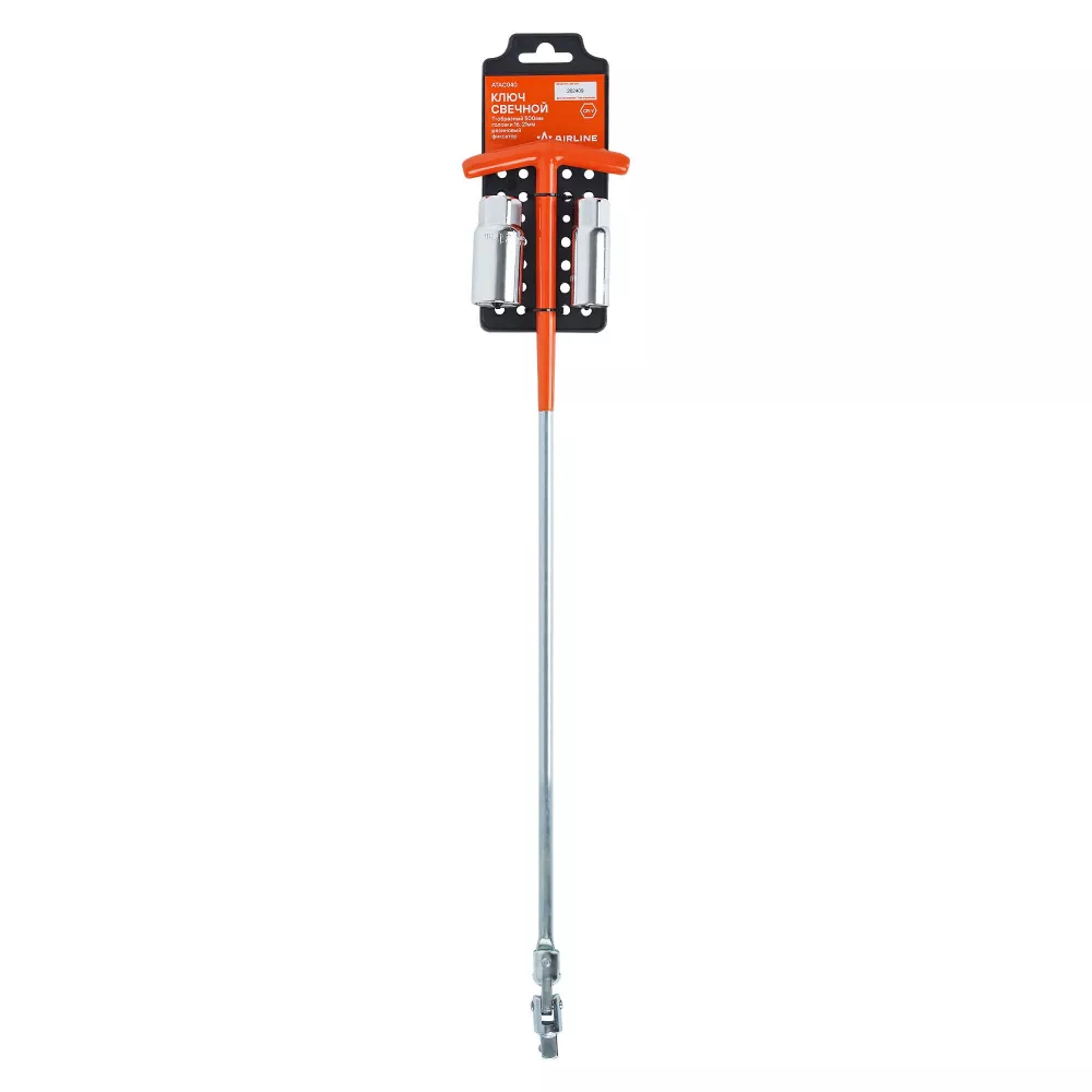 Ключ свечной Т-образный 500мм головки 16, 21мм резиновый фиксатор - Артикул ATAC040 - Производитель Airline - Фото, Отзывы, Цены 
