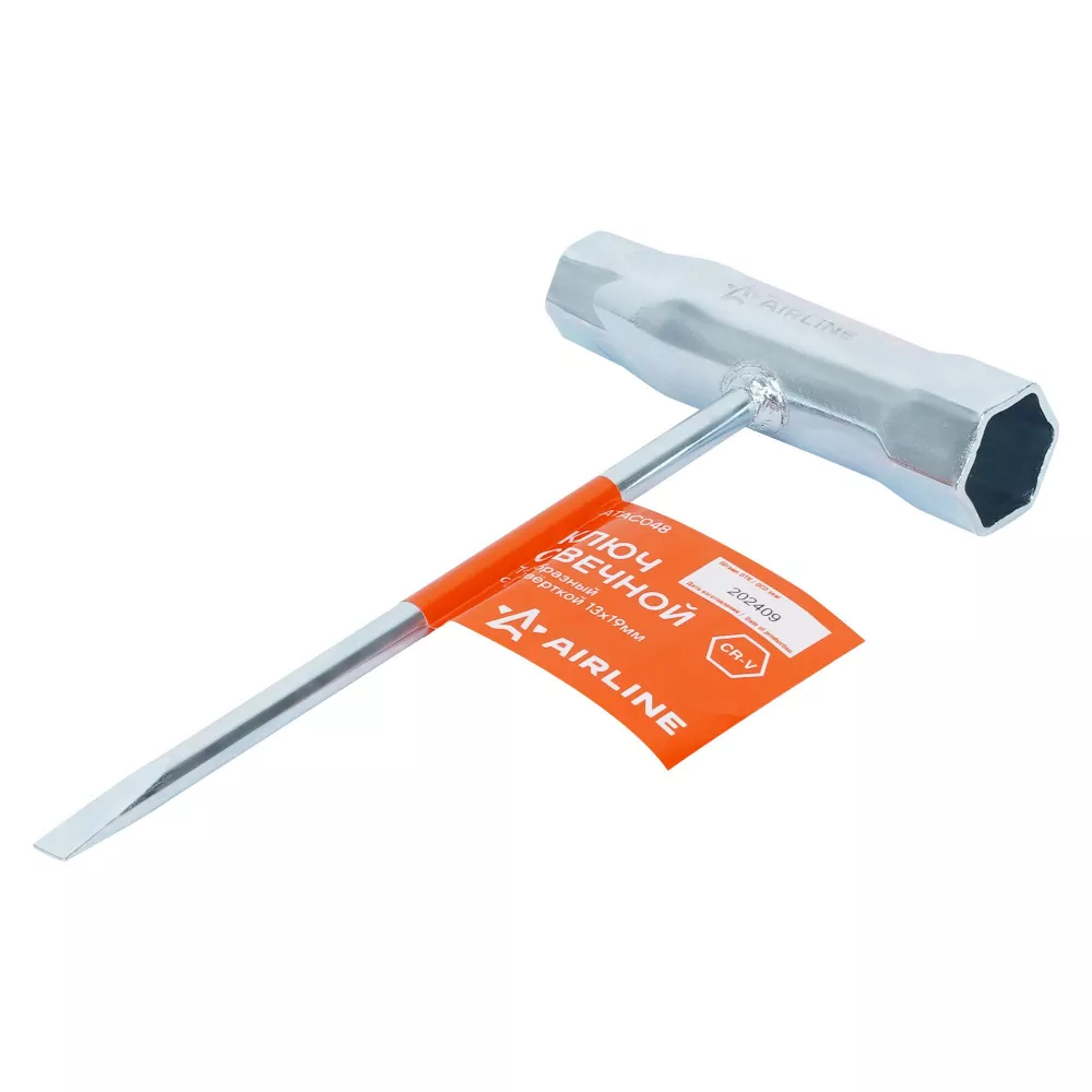 Ключ свечной Т-образный с отвёрткой 13x19мм - Артикул ATAC048 - Производитель Airline - Фото, Отзывы, Цены 