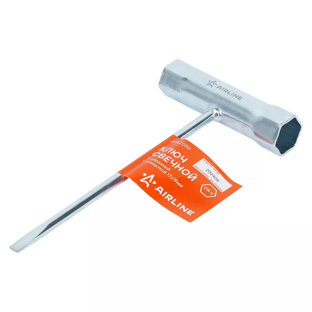 Ключ свечной Т-образный с отвёрткой 17x19мм - Артикул ATAC050 - Производитель Airline - Фото, Отзывы, Цены 