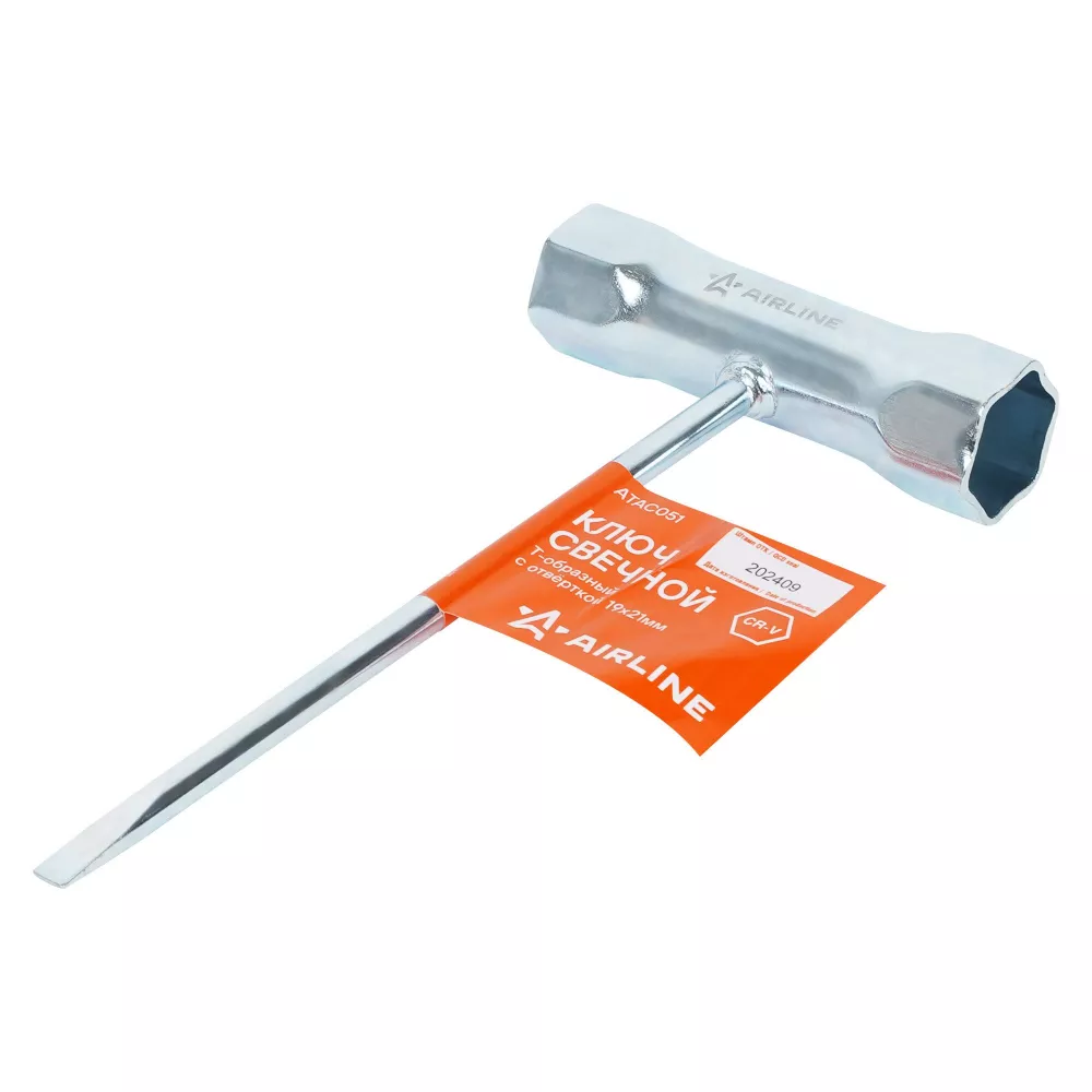 Ключ свечной Т-образный с отвёрткой 19x21мм - Артикул ATAC051 - Производитель Airline - Фото, Отзывы, Цены 