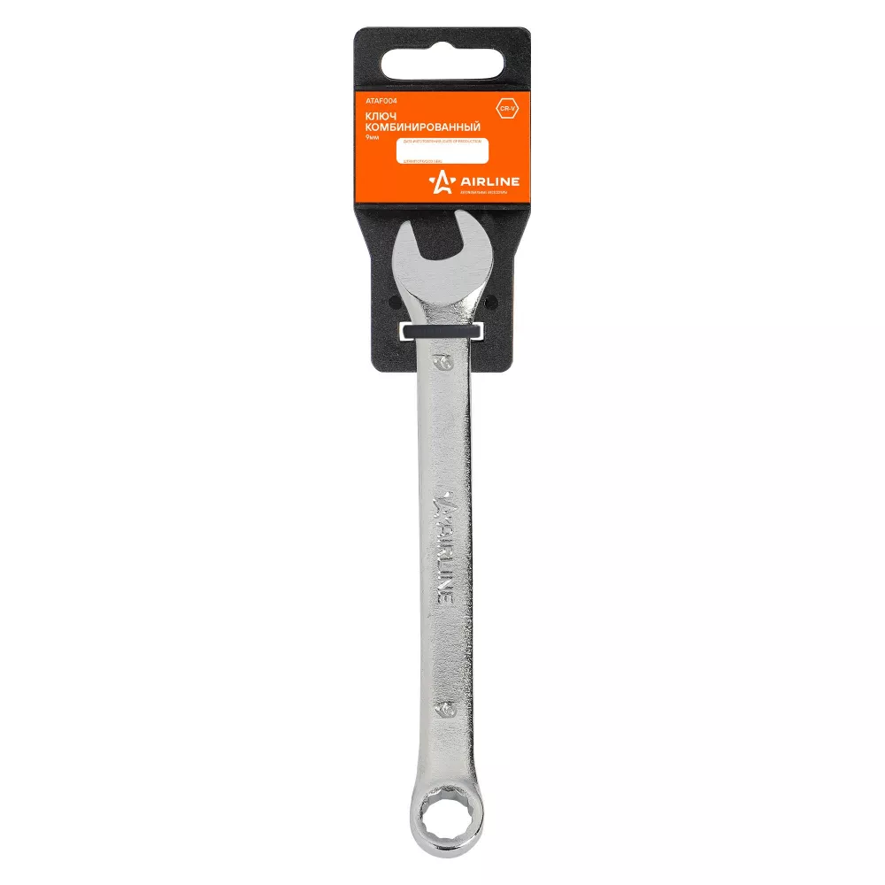 Ключ комбинированный 9мм пласт.подвес - Артикул ATAF004 - Производитель Airline - Фото, Отзывы, Цены 