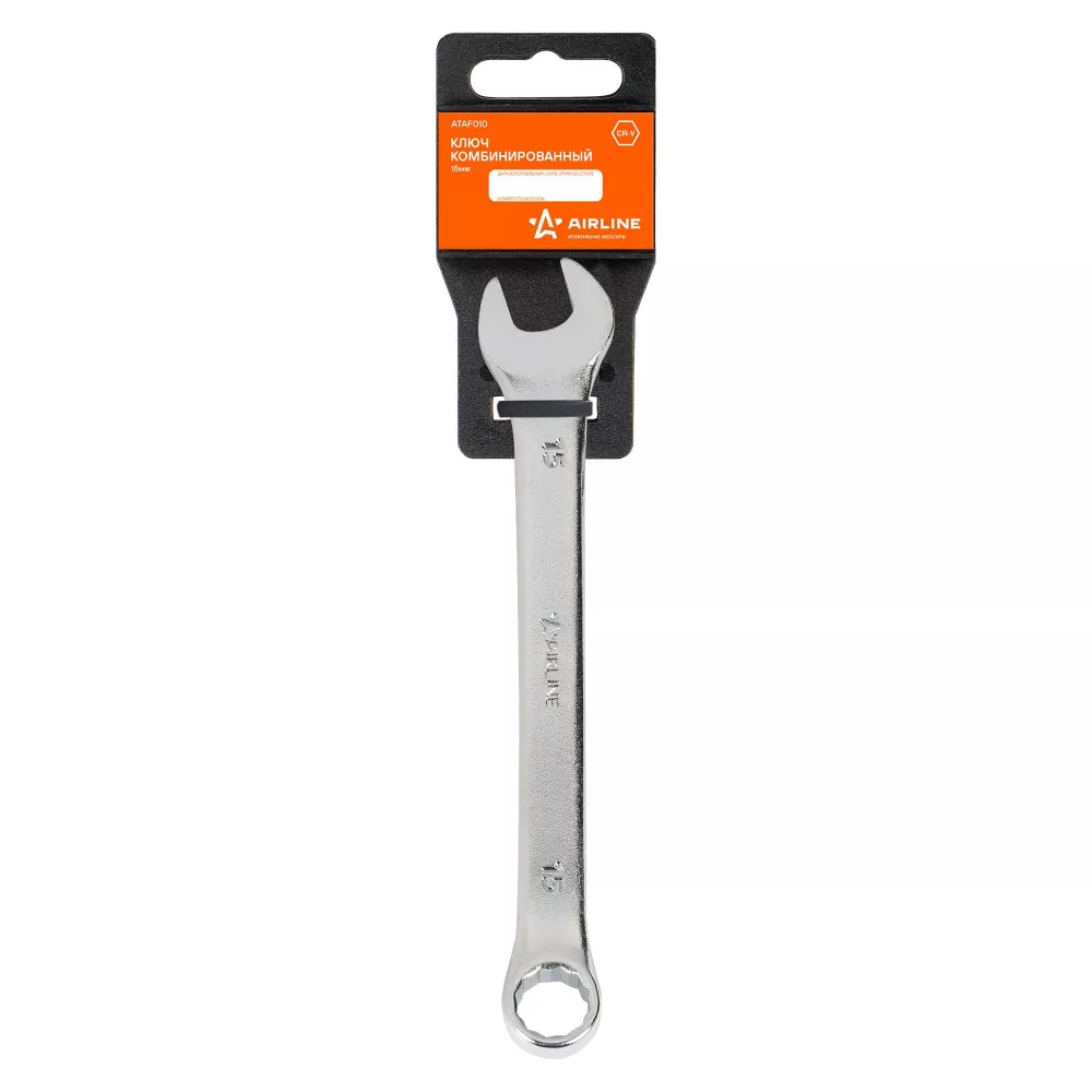 Ключ комбинированный 15мм пласт. подвес - Артикул ATAF010 - Производитель Airline - Фото, Отзывы, Цены 