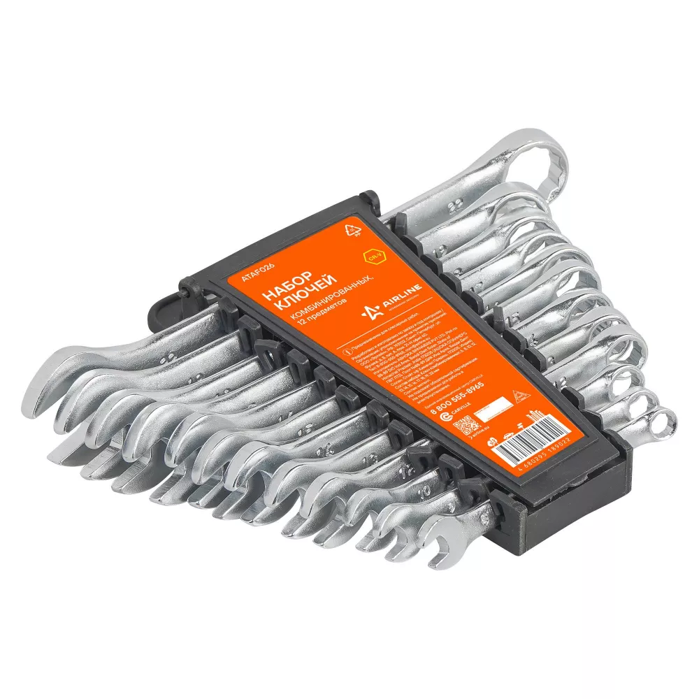 Набор ключей комбинир. 12пр. (6-22мм) холдер - Артикул ATAF026 - Производитель Airline - Фото, Отзывы, Цены 