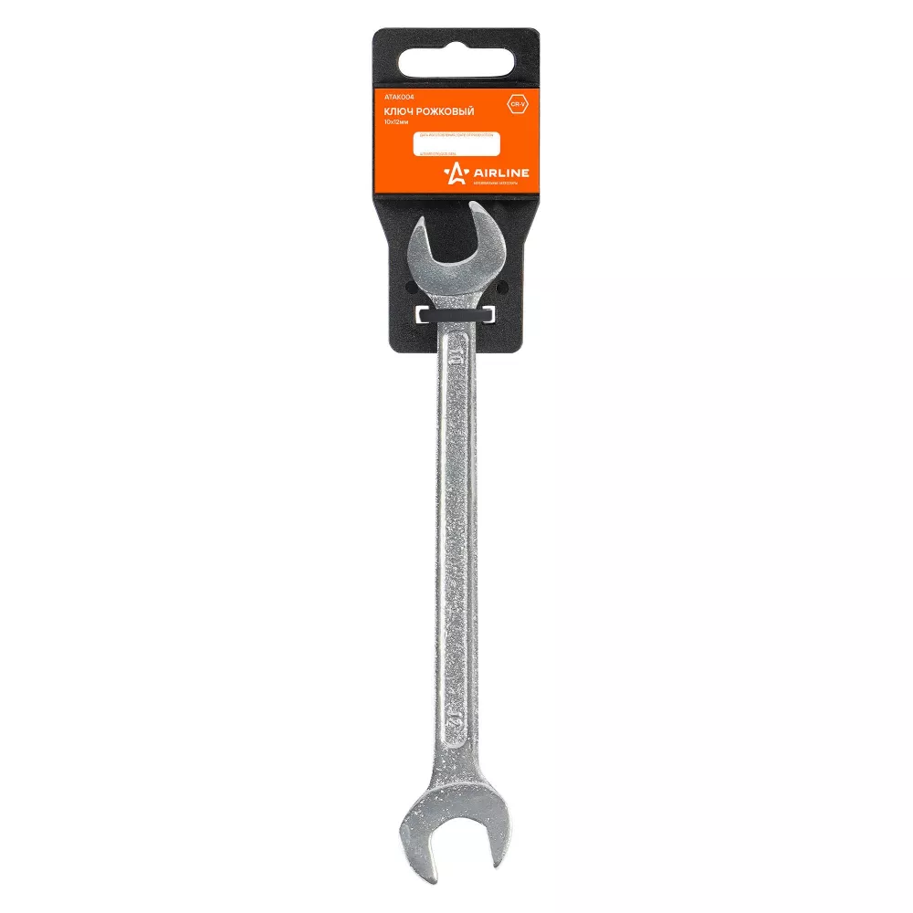 Ключ рожковый 10х12мм пласт.подвес - Артикул ATAK004 - Производитель Airline - Фото, Отзывы, Цены 