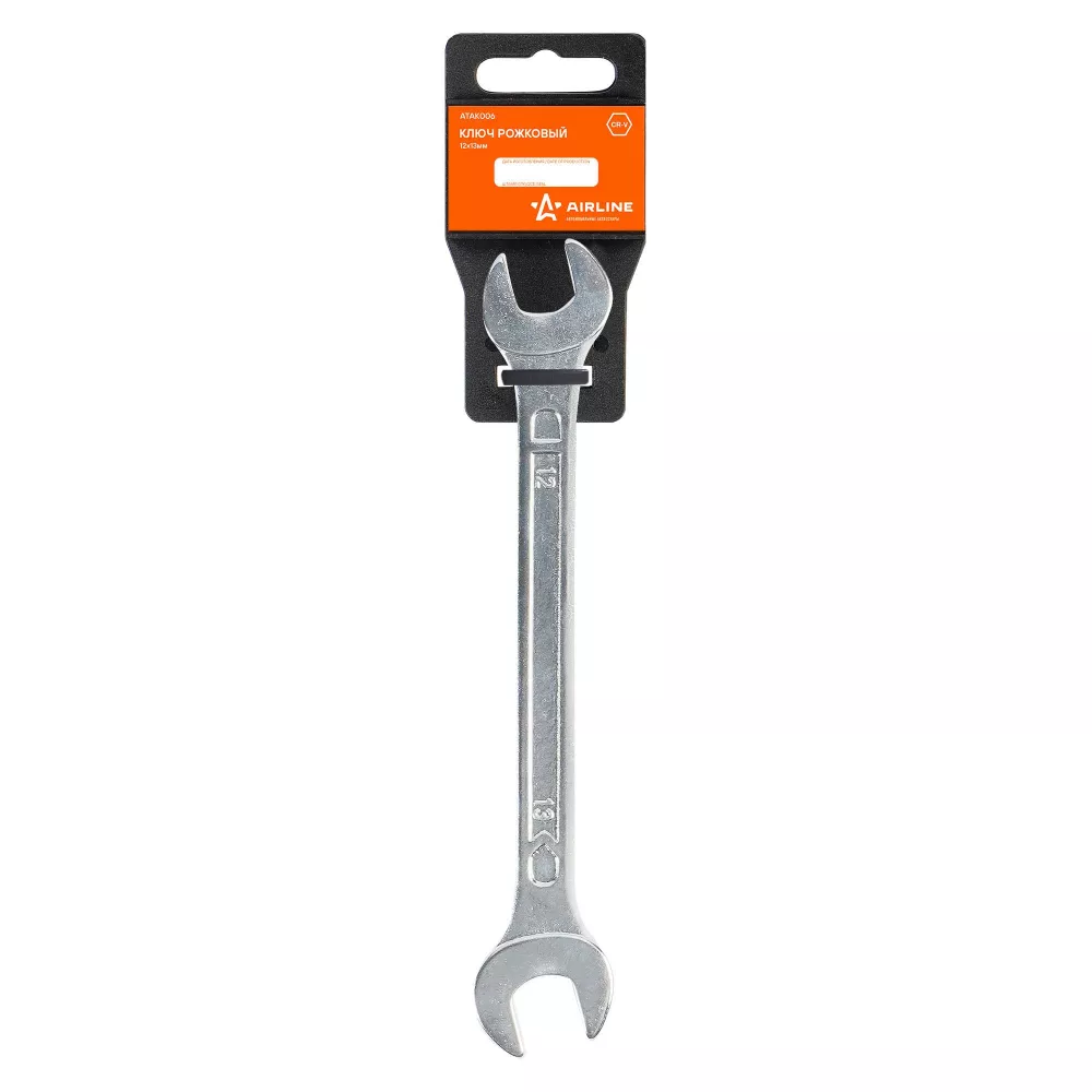 Ключ рожковый 12х13мм пласт.подвес - Артикул ATAK006 - Производитель Airline - Фото, Отзывы, Цены 