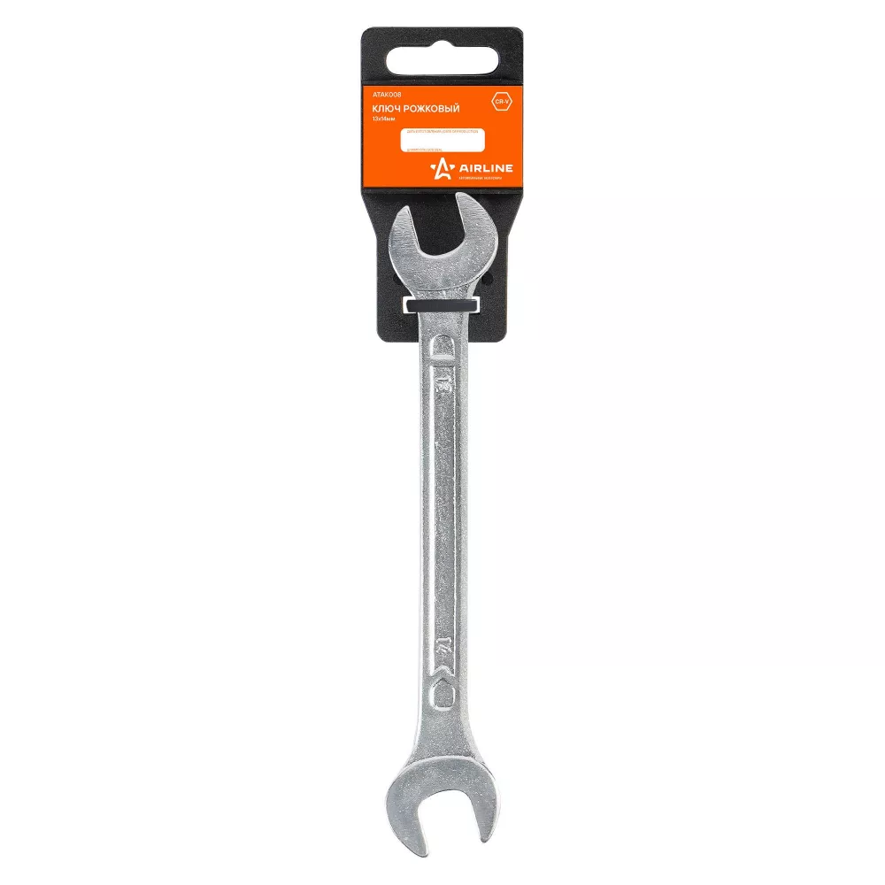 Ключ рожковый 13х14мм пласт.подвес - Артикул ATAK008 - Производитель Airline - Фото, Отзывы, Цены 