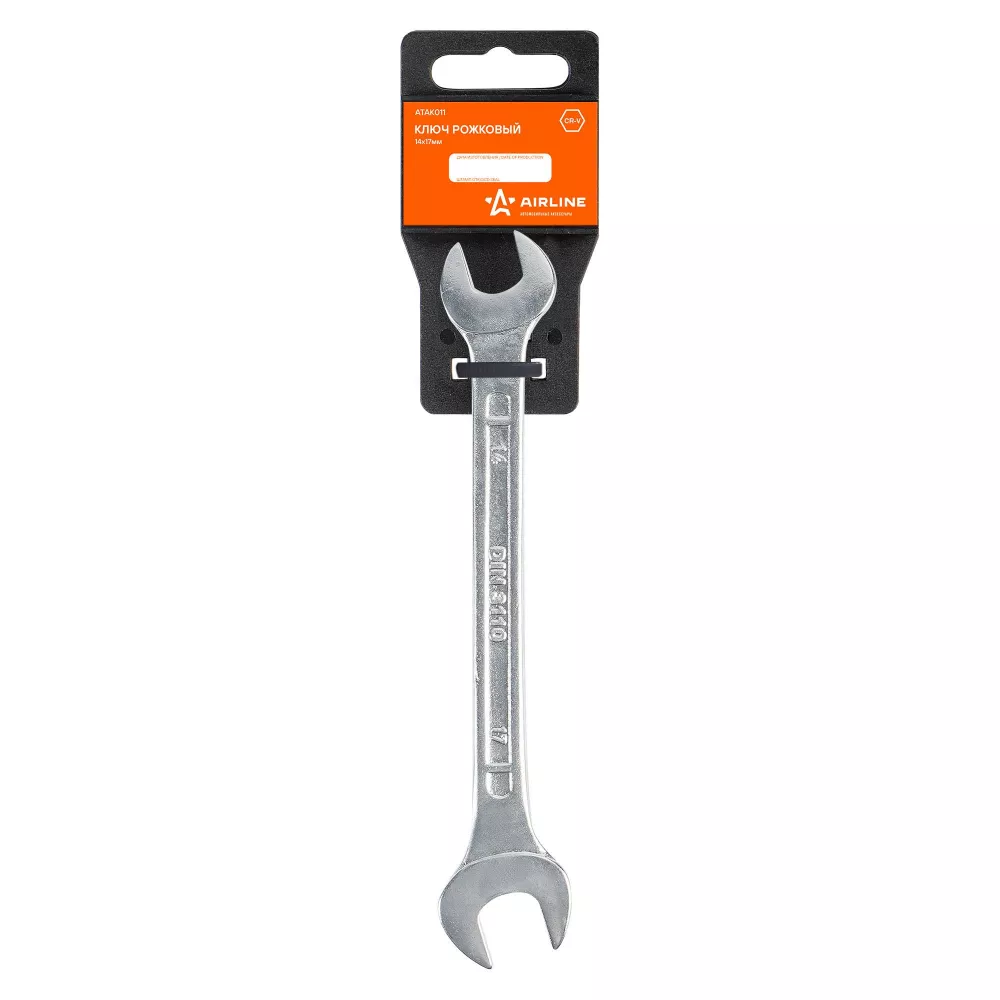 Ключ рожковый 14х17мм пласт.подвес - Артикул ATAK011 - Производитель Airline - Фото, Отзывы, Цены 