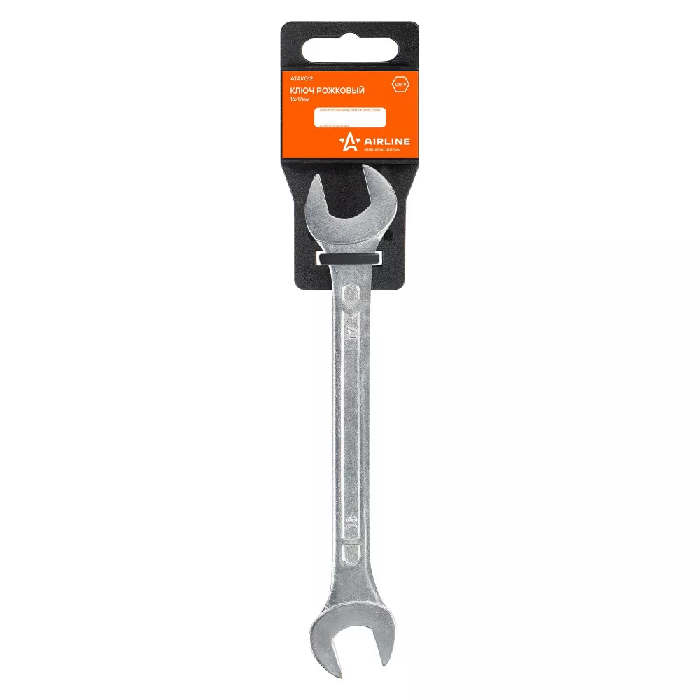 Ключ рожковый 16х17мм пласт.подвес - Артикул ATAK012 - Производитель Airline - Фото, Отзывы, Цены 