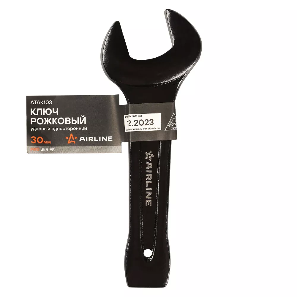 Ключ рожковый ударный односторонний 30мм - Артикул ATAK103 - Производитель Airline - Фото, Отзывы, Цены 