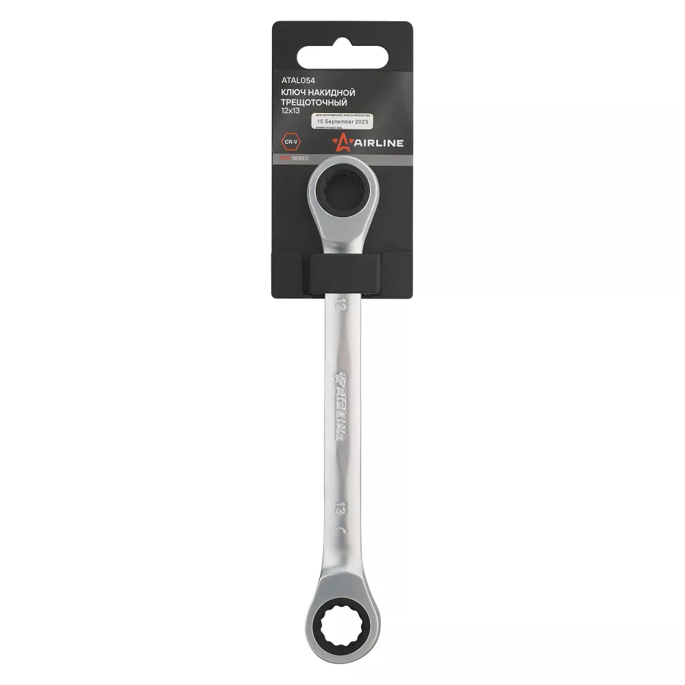Ключ накидной трещоточный 12х13мм PRO пласт.подвес - Артикул ATAL054 - Производитель Airline - Фото, Отзывы, Цены 