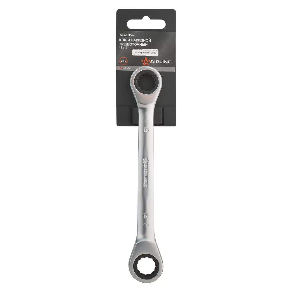 Ключ накидной трещоточный 13х14мм PRO пласт.подвес - Артикул ATAL056 - Производитель Airline - Фото, Отзывы, Цены 
