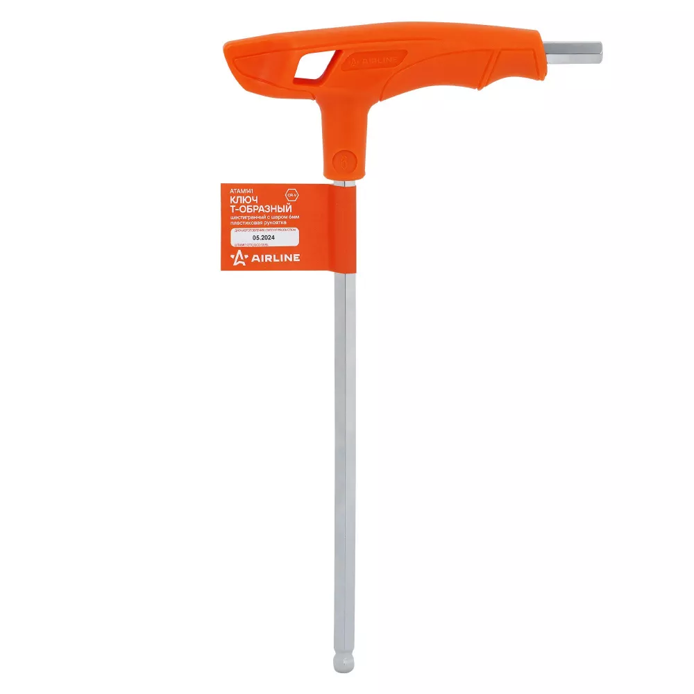 Ключ Т-образный шестигранный 6мм с шаром - Артикул ATAM141 - Производитель Airline - Фото, Отзывы, Цены 