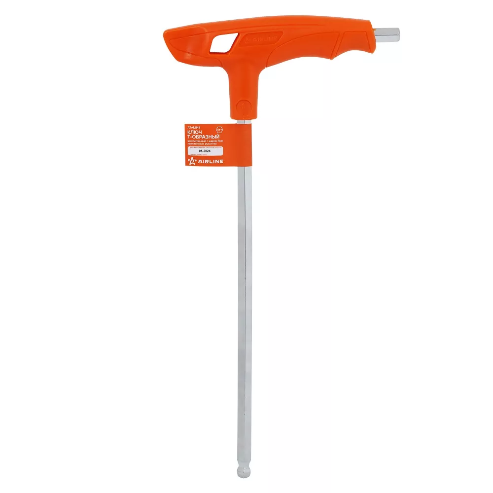 Ключ Т-образный шестигранный 8мм с шаром - Артикул ATAM143 - Производитель Airline - Фото, Отзывы, Цены 