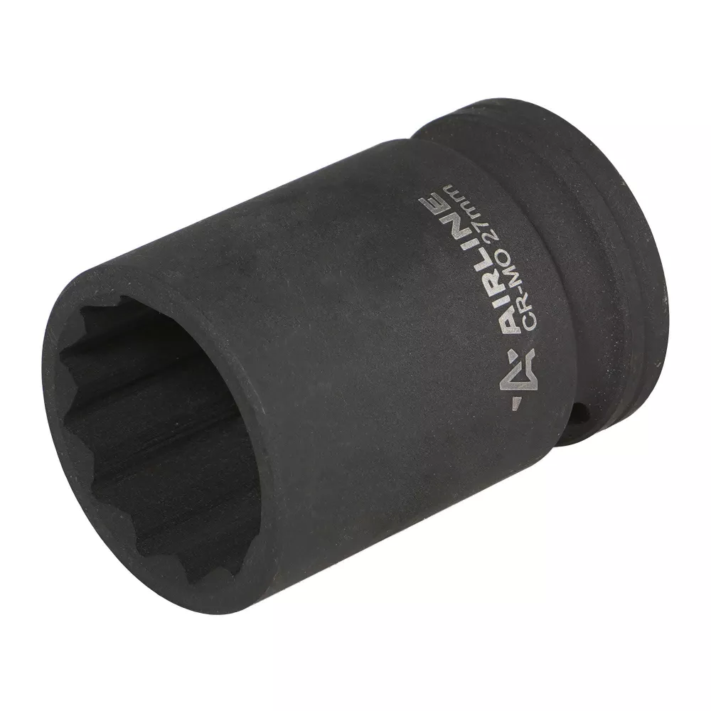 Головка ударная торцевая 3/4DR двенадцатигранная 27мм, L=56мм - Артикул ATAS811 - Производитель Airline - Фото, Отзывы, Цены 