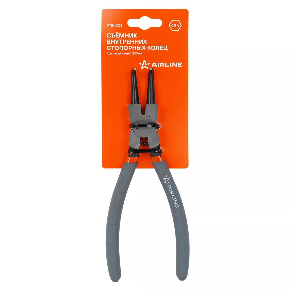 Съёмник внутренних стопорных колец "загнутый сжим" 230мм - Артикул ATBK002 - Производитель Airline - Фото, Отзывы, Цены 