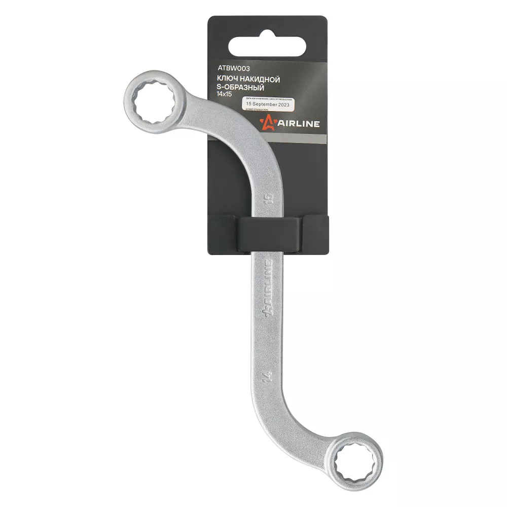 Ключ накидной S-образный 14х15 PRO пласт.подвес - Артикул ATBW003 - Производитель Airline - Фото, Отзывы, Цены 