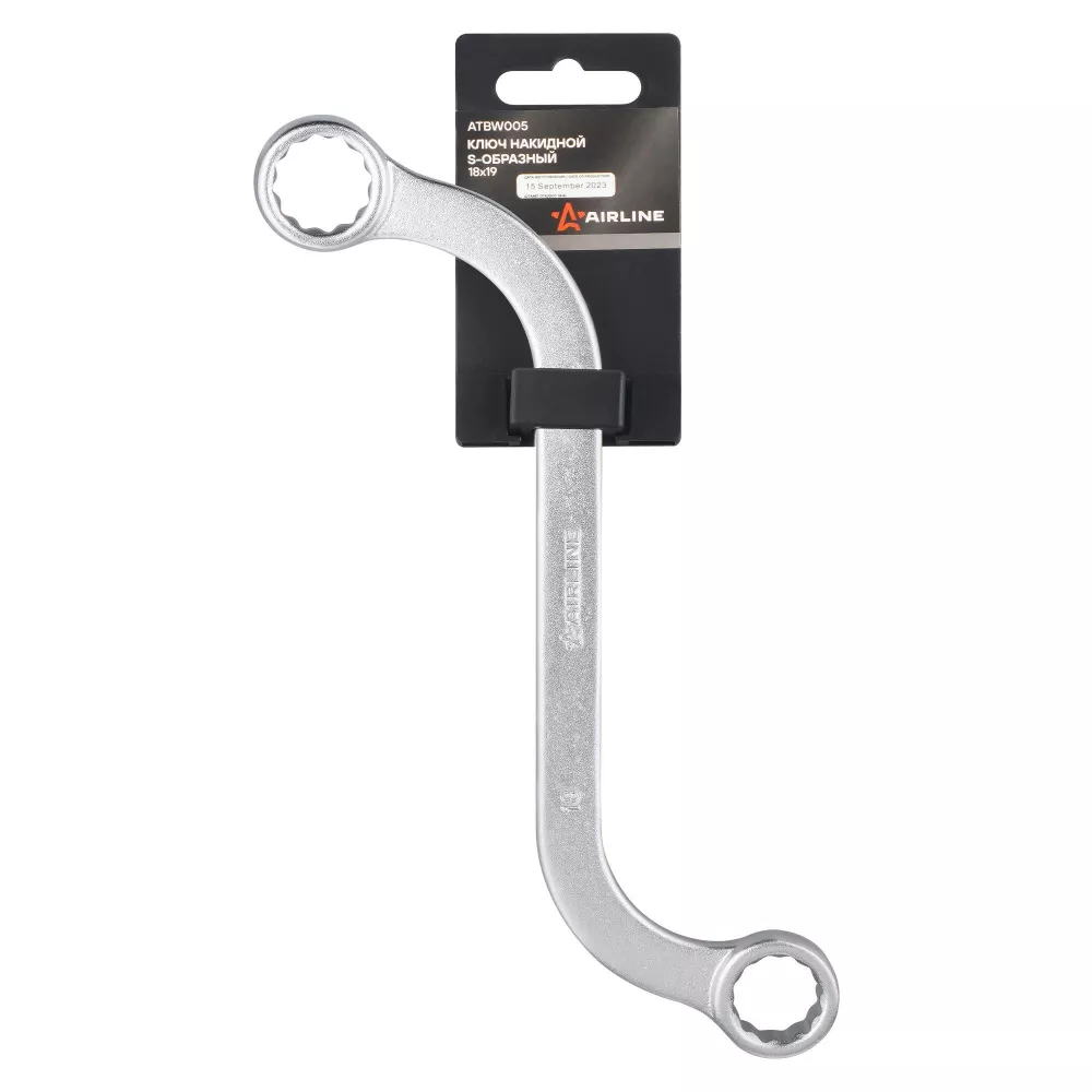 Ключ накидной S-образный 18х19 PRO пласт.подвес - Артикул ATBW005 - Производитель Airline - Фото, Отзывы, Цены 